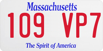 MA license plate 109VP7