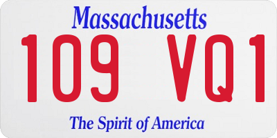 MA license plate 109VQ1