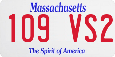 MA license plate 109VS2