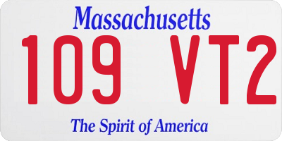 MA license plate 109VT2