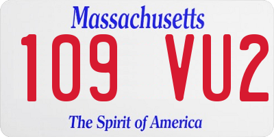 MA license plate 109VU2