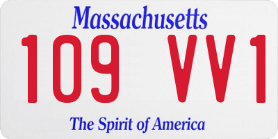MA license plate 109VV1