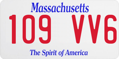 MA license plate 109VV6