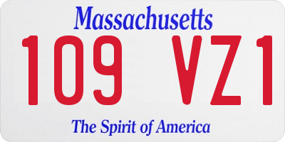 MA license plate 109VZ1
