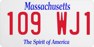 MA license plate 109WJ1