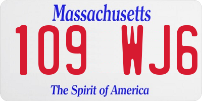 MA license plate 109WJ6