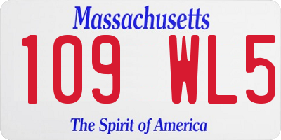 MA license plate 109WL5