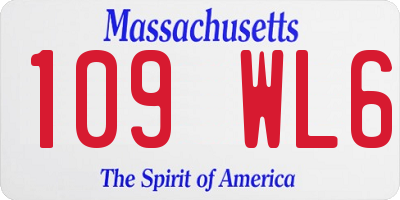 MA license plate 109WL6