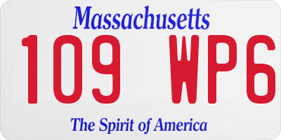 MA license plate 109WP6