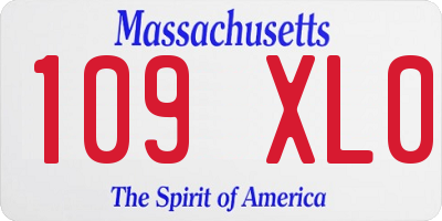 MA license plate 109XL0