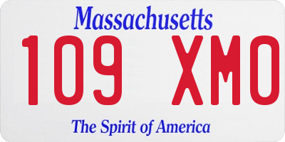 MA license plate 109XM0