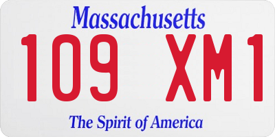 MA license plate 109XM1