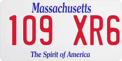 MA license plate 109XR6