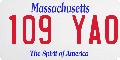 MA license plate 109YA0