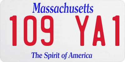 MA license plate 109YA1