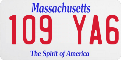 MA license plate 109YA6