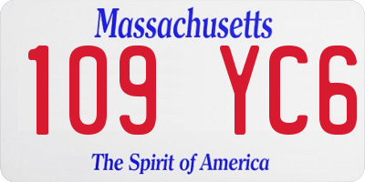 MA license plate 109YC6