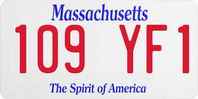 MA license plate 109YF1