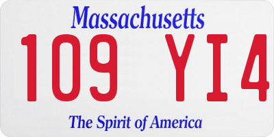 MA license plate 109YI4