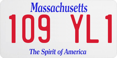 MA license plate 109YL1
