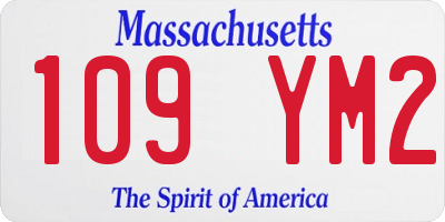 MA license plate 109YM2