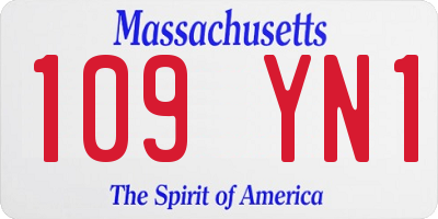 MA license plate 109YN1