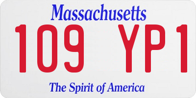 MA license plate 109YP1