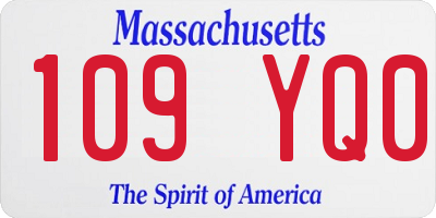 MA license plate 109YQ0