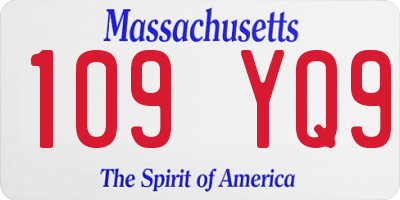 MA license plate 109YQ9