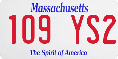 MA license plate 109YS2