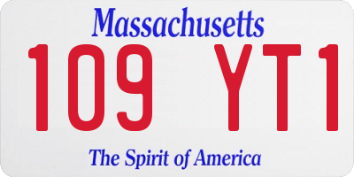 MA license plate 109YT1