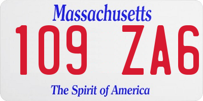 MA license plate 109ZA6