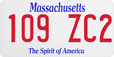 MA license plate 109ZC2