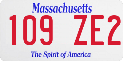 MA license plate 109ZE2
