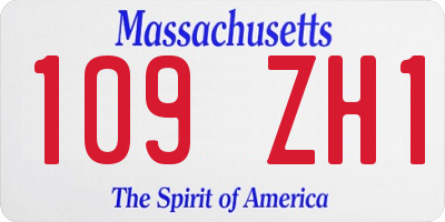 MA license plate 109ZH1