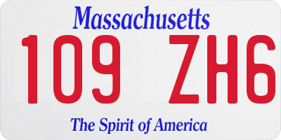 MA license plate 109ZH6