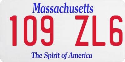 MA license plate 109ZL6