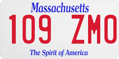 MA license plate 109ZM0