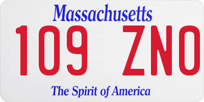 MA license plate 109ZN0