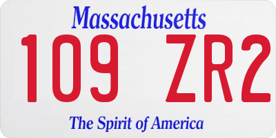 MA license plate 109ZR2