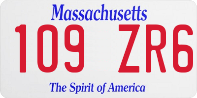 MA license plate 109ZR6