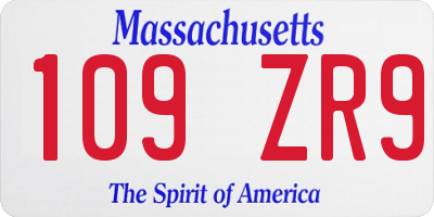MA license plate 109ZR9