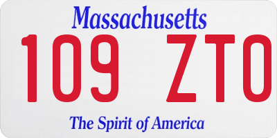 MA license plate 109ZT0