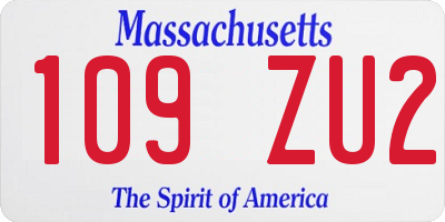 MA license plate 109ZU2