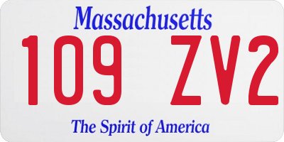 MA license plate 109ZV2