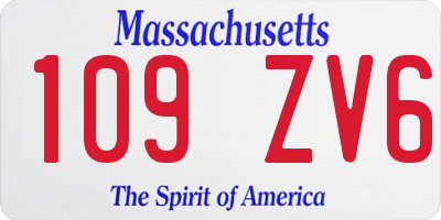 MA license plate 109ZV6