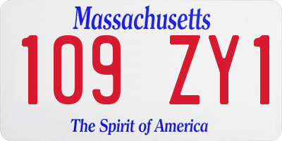 MA license plate 109ZY1