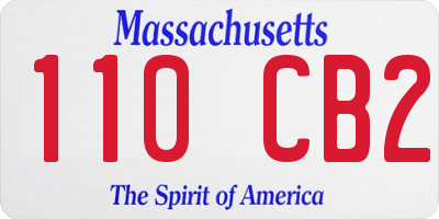 MA license plate 110CB2