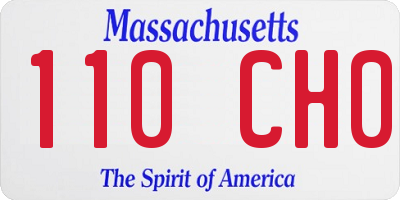 MA license plate 110CH0