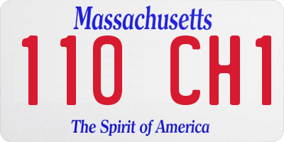 MA license plate 110CH1